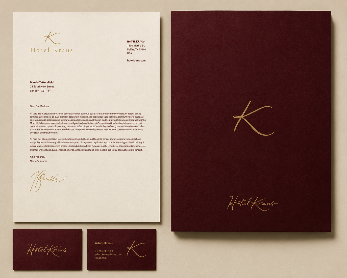 The stationery suite