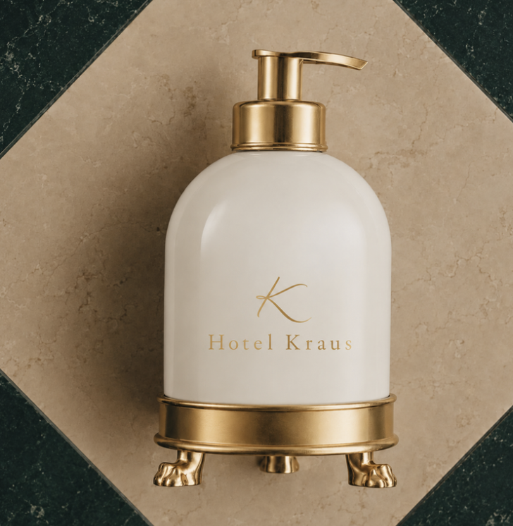 The dispenser, ivory and gold