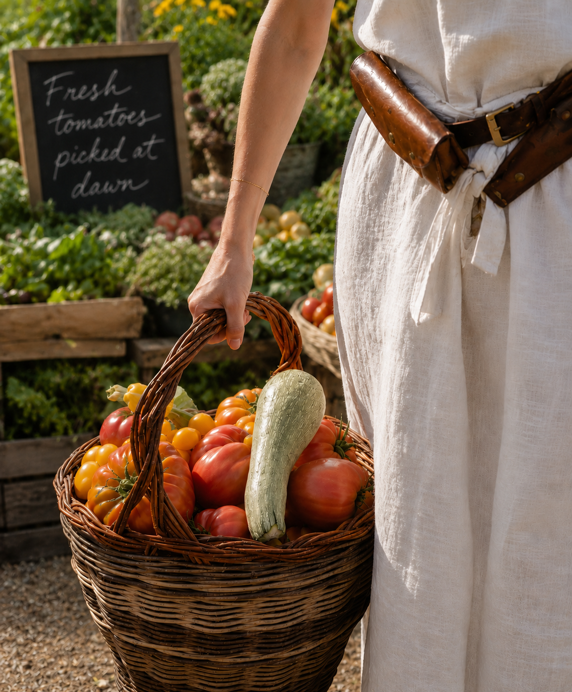 The basket, carried home