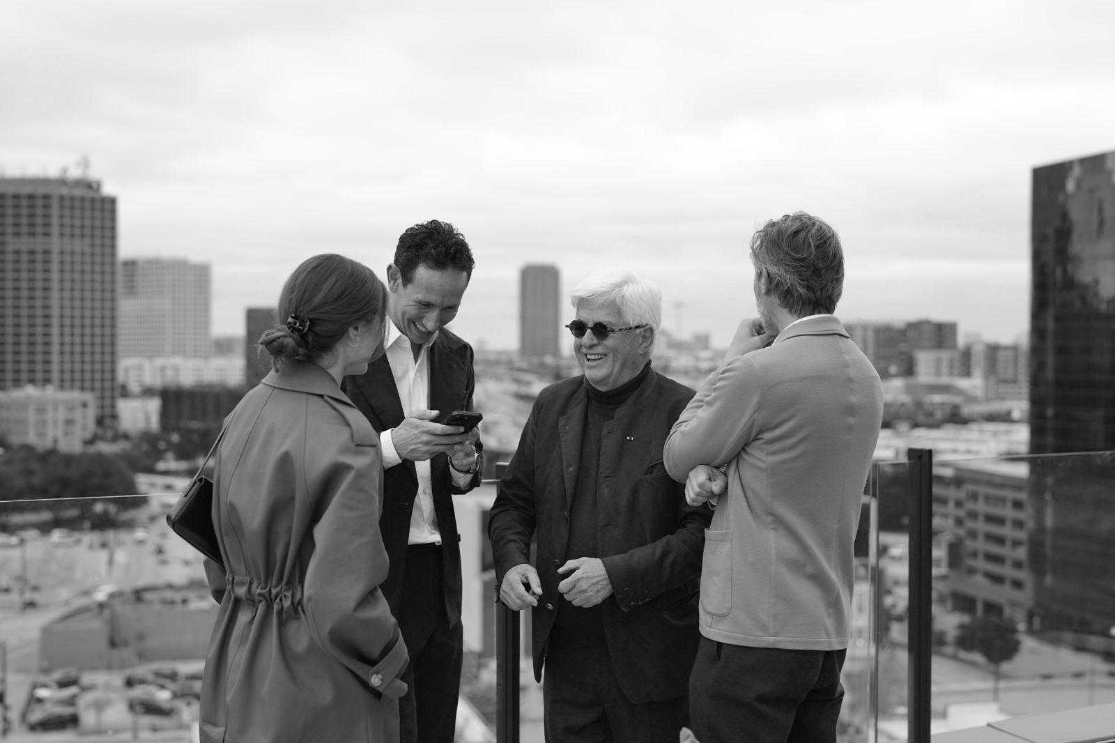 Jacques Garcia with the founders, above Dallas
