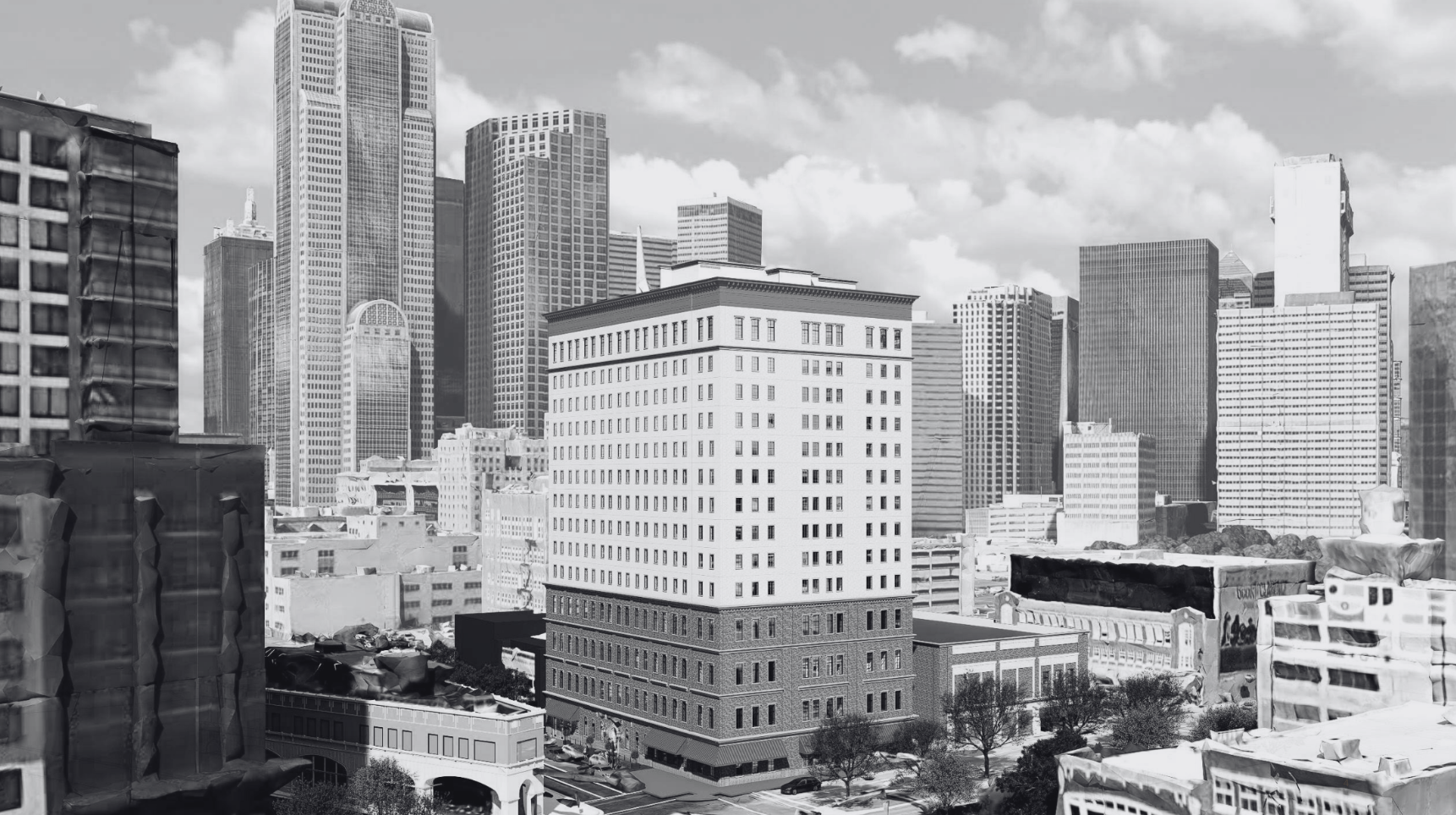 Hotel Kraus in the Dallas skyline