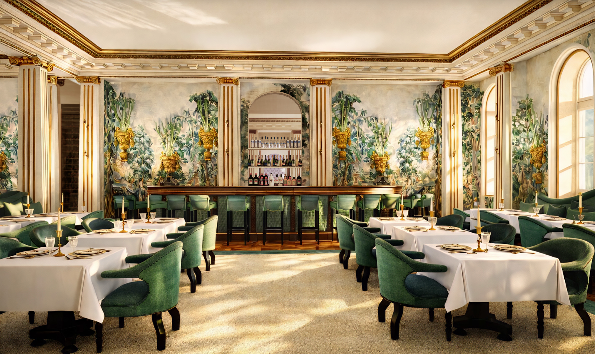 The dining room