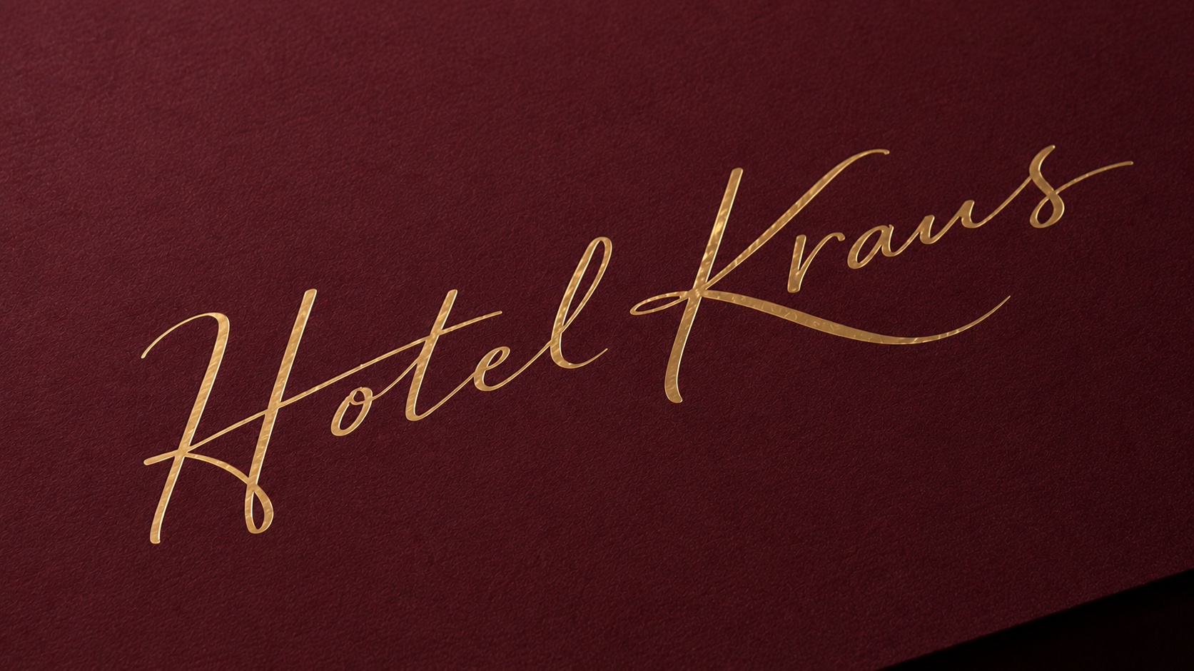 The signature, foiled in gold