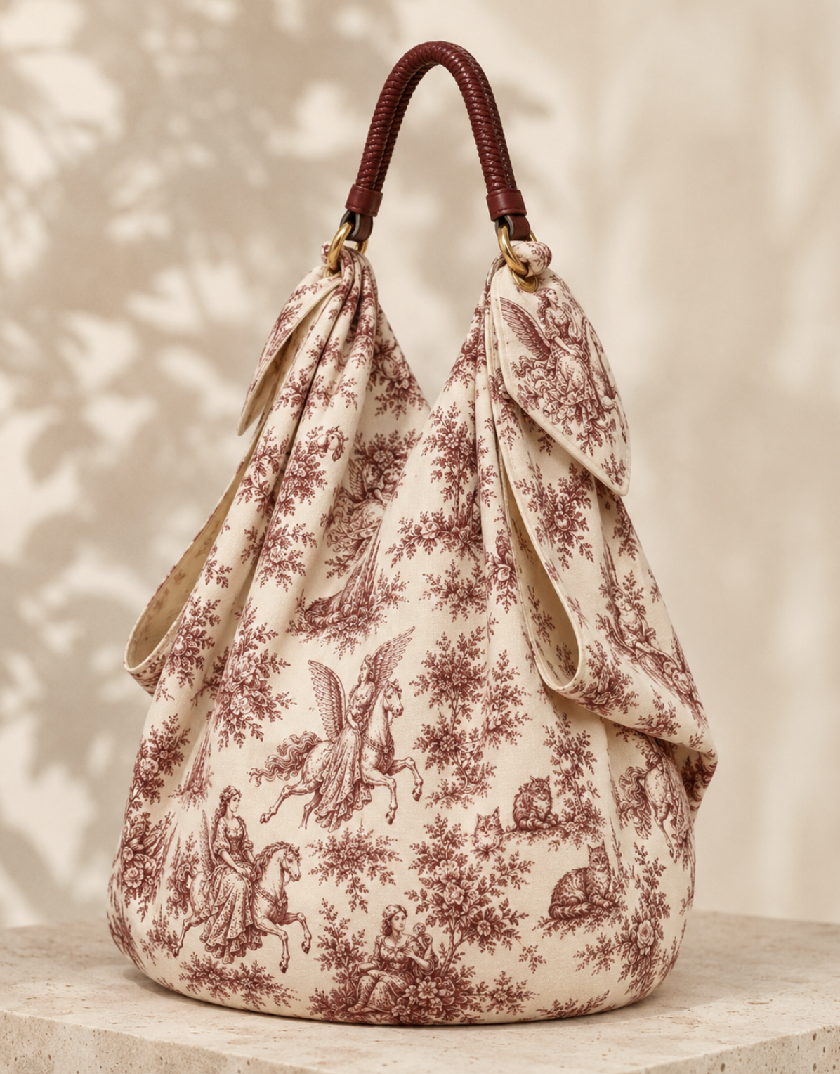 The tote, sewn in toile