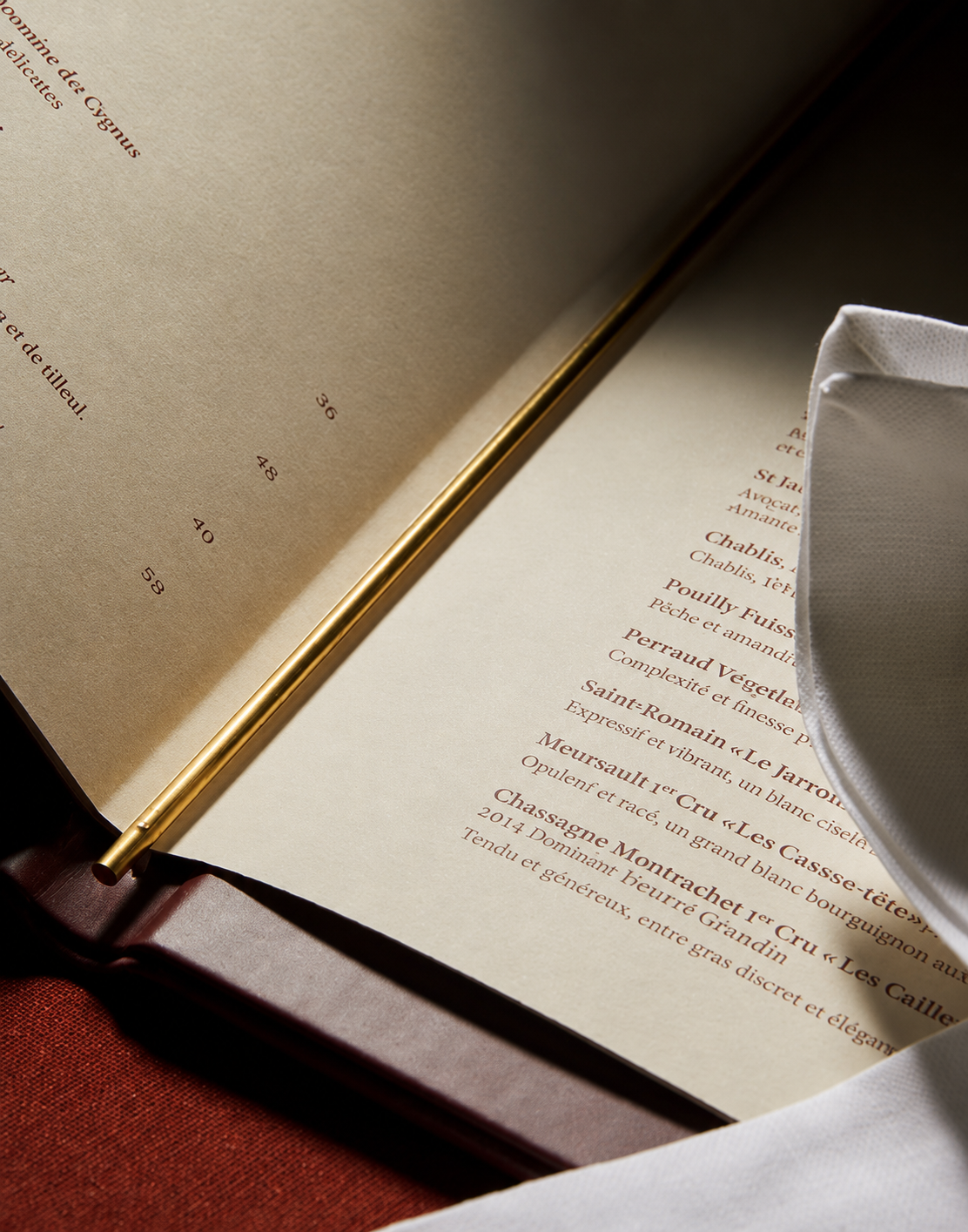 The wine list, in detail