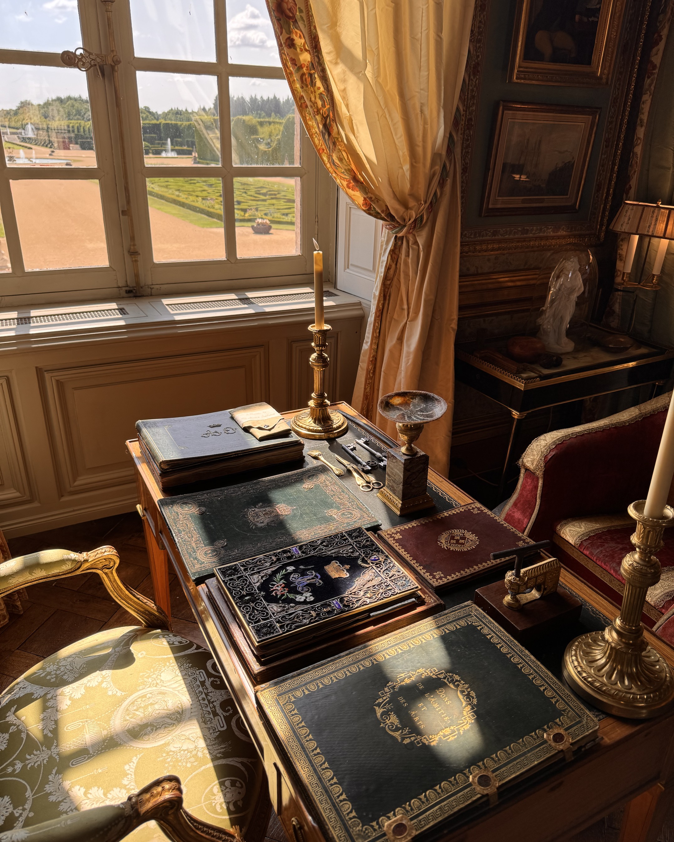 The writing desk, by the window